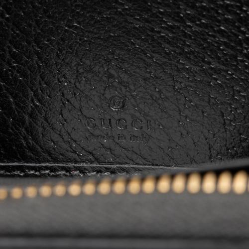 Gucci Pebbled Leather GG Marmont Zip Around Wallet