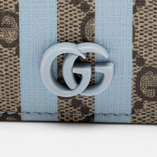Gucci Striped GG Supreme Card Case