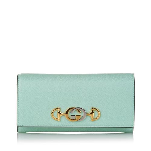 Gucci Zumi Leather Long Wallet