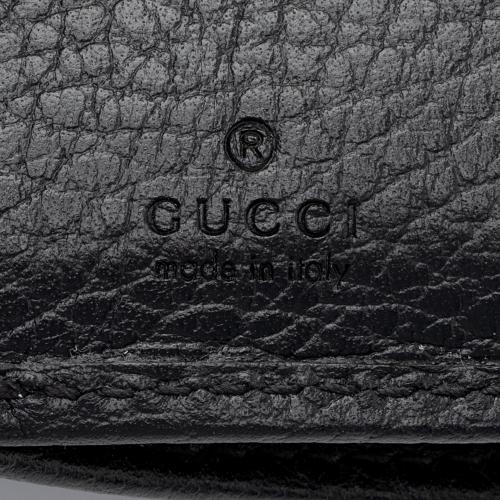 Gucci Black GG Marmont Tri-Fold Wallet, Leather