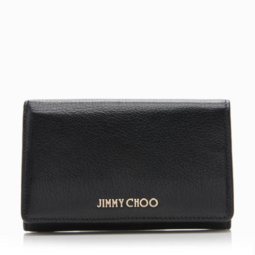 Jimmy Choo Leather Snap Card Case