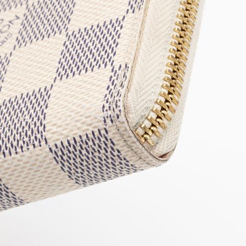 Louis Vuitton Damier Azur Pattern Coated Canvas Clemence Wallet