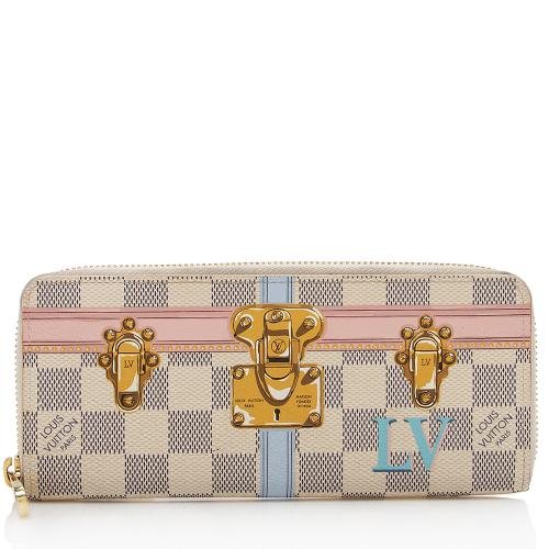 Louis Vuitton, Bags, Louis Vuitton Damier Azur Summer Trunks Clemence  Wallet Authentic