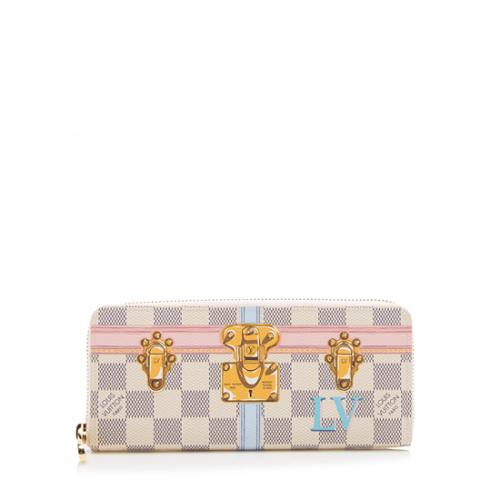 Louis Vuitton Limited Edition Damier Azur Summer Trunk Clemence Wallet