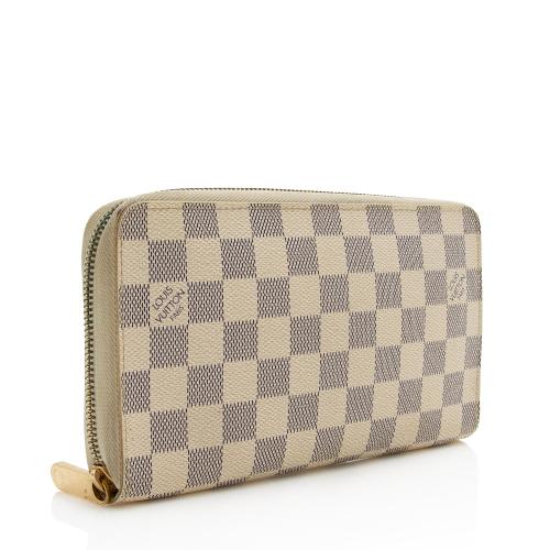 Louis Vuitton Damier Azur Zippy Organizer Wallet White