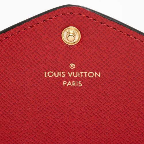 Louis Vuitton Josephine Wallet Damier Ebene Red Lining in Coated