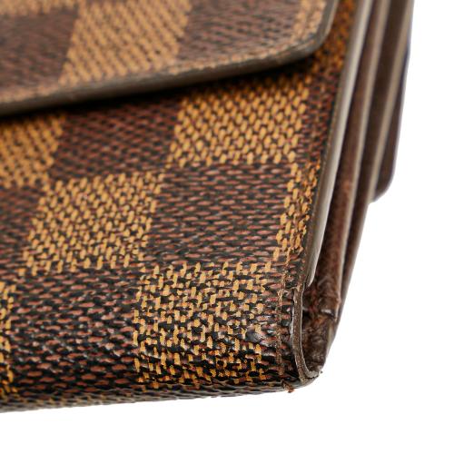 Louis Vuitton Brown Elise Damier Ebene Wallet