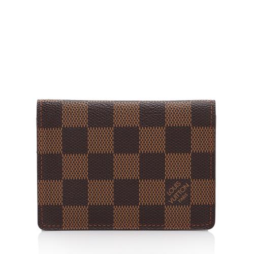 Louis Vuitton Damier Ebene Two Card Holder Wallet
