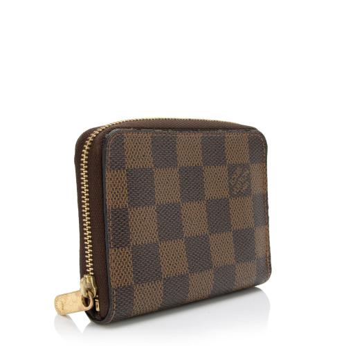 Louis Vuitton 2014 Damier Ebene Pattern Zippy Wallet - Brown