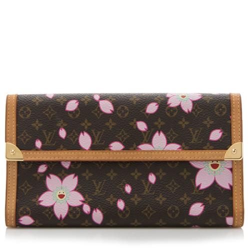 Louis Vuitton Limited Edition Monogram Canvas Cherry Blossom Porte Tresor International Wallet