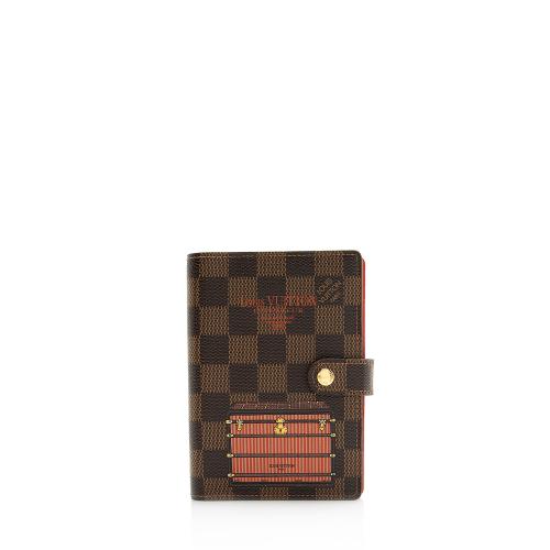 Louis Vuitton Limited Edition Damier Ebene Trunks and Locks Small Agenda Cover