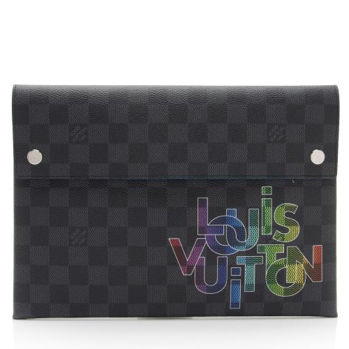 Louis Vuitton Limited Edition Damier Graphite Alpha Triple Pouch Set