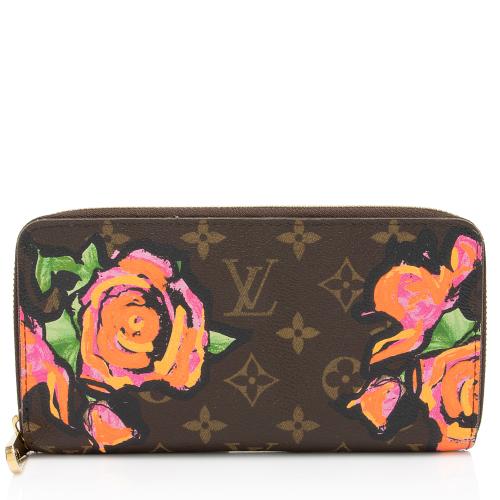 Louis Vuitton Limited Edition Monogram Canvas Roses Zippy Wallet
