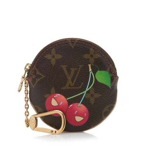 Louis Vuitton Limited Edition Monogram Canvas Cerises Round Coin Pouch