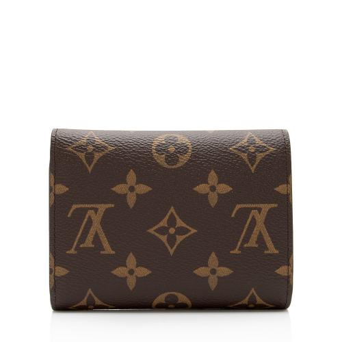 Louis Vuitton Brown Monogram Coated Canvas Victorine Wallet Gold