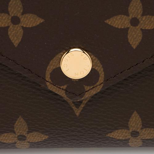 Louis Vuitton Brown Monogram Coated Canvas Victorine Wallet Gold