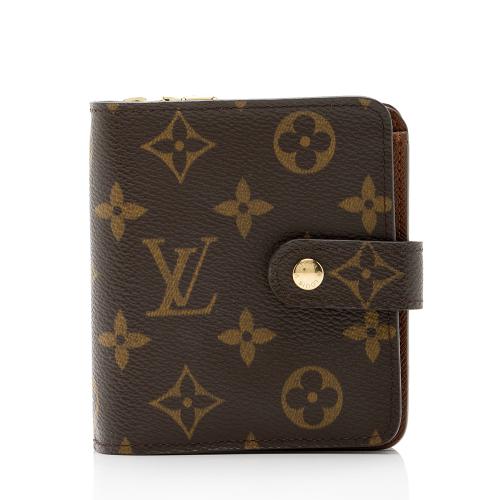 Louis Vuitton Monogram Canvas Zipped Compact Wallet