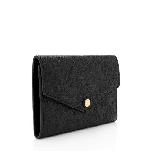 Louis Vuitton Black Empreinte Monogram Compact Curieuse Wallet