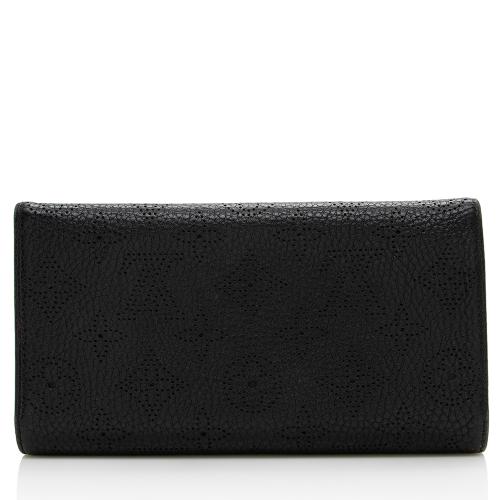 Louis Vuitton Black Monogram Mahina Leather Amelia Wallet Louis