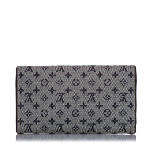 Louis Vuitton Blue Monogram MIni Lin Canvas Porte Tresor