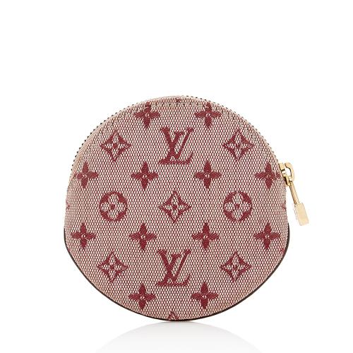 Louis Vuitton Monogram Mini Lin Round Coin Pouch
