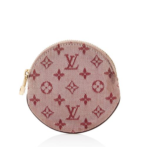 Louis Vuitton Monogram Mini Lin Round Coin Pouch