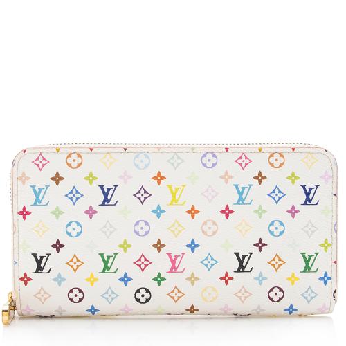 Louis Vuitton White Monogram Multicolore Zippy Wallet