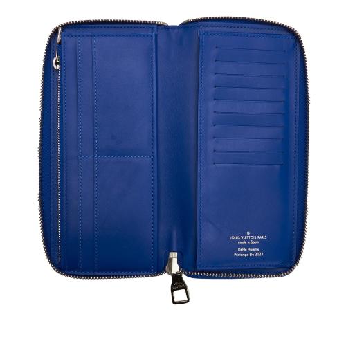 Shop for Louis Vuitton Blue Taurillon Leather Vertical Zippy Wallet -  Shipped from USA