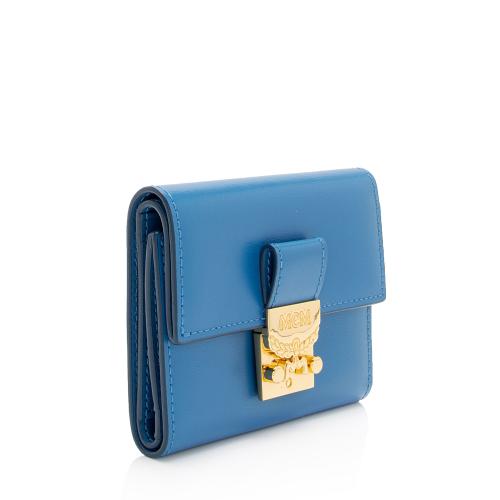 MCM Leather Tracy Tri-Fold Mini Wallet