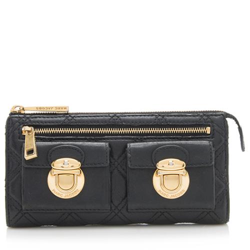 Marc Jacobs Leather Classic Zip Clutch Wallet