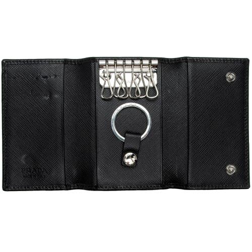 Prada Saffiano Leather 6 Key Holder