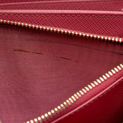 Prada Saffiano Leather Zip Around Wallet - FINAL SALE