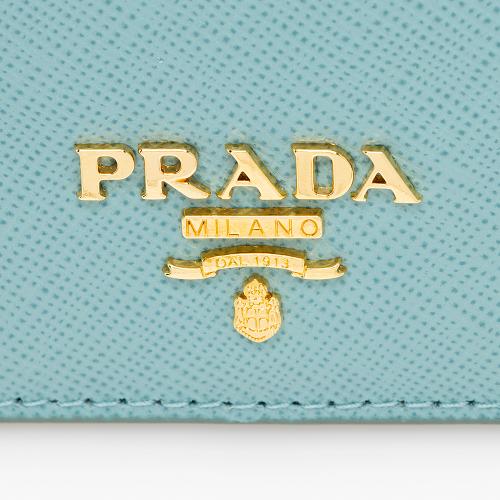 Prada Saffiano Metal Oro Card Case - FINAL SALE