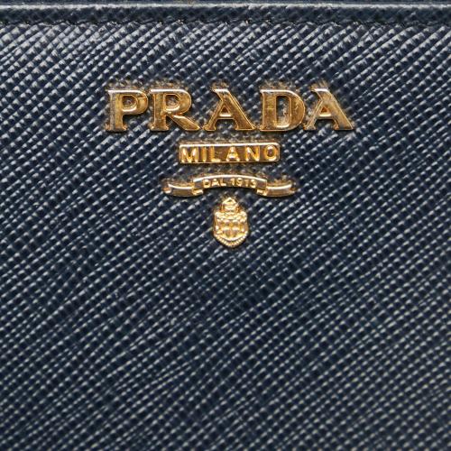 Prada Saffiano Zip Around Key Holder