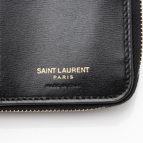 Saint Laurent Compact Zip-around Wallet in Black