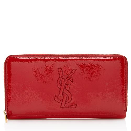 Saint Laurent Patent Leather Belle du Jour Zip Wallet