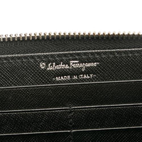 Salvatore Ferragamo Gancini Leather Long Wallet