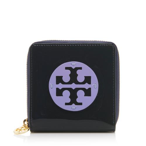 Tory Burch Patent Leather French Zip Wallet