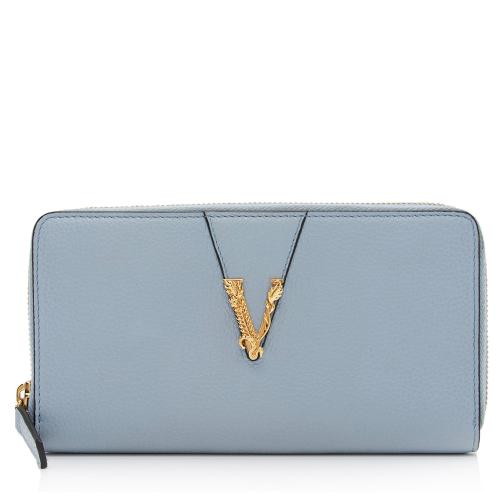 Versace Calfskin Virtus Zip Around Wallet