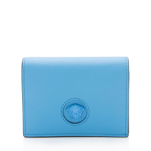 Versace Leather Medusa Compact Bi-Fold Wallet