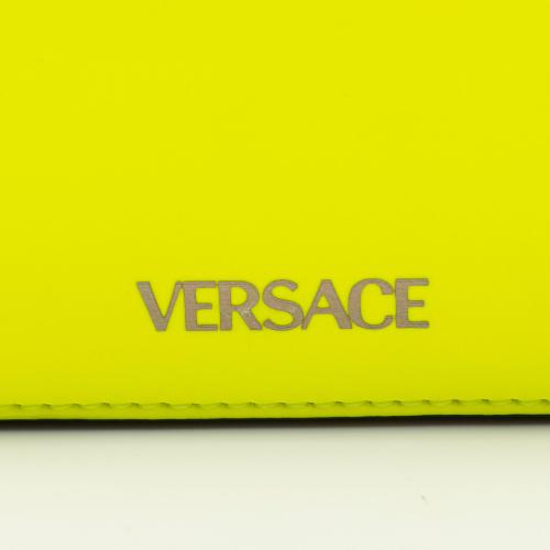 Versace Rubberized Calfskin Medusa Zip Bi-Fold Wallet