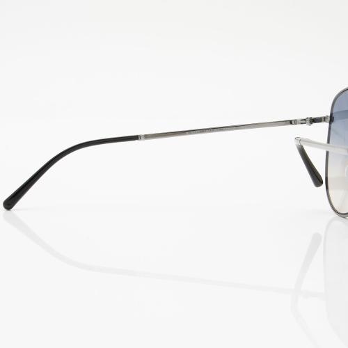 Burberry Polarized Check Aviator Sunglasses