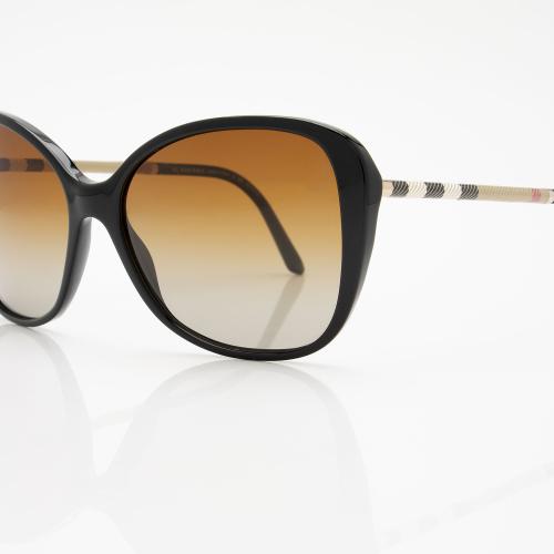 Burberry Polarized Nova Check Butterfly Sunglasses
