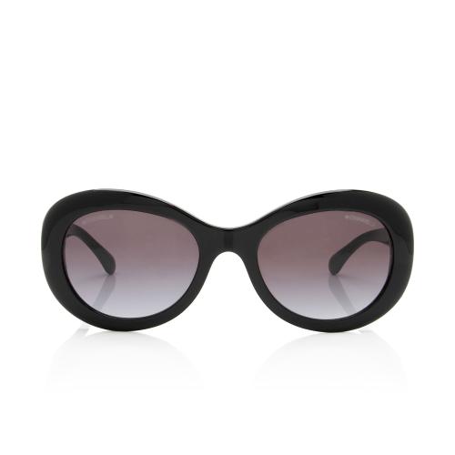 Chanel Crystal CC Oval Sunglasses