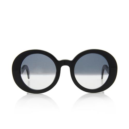 Chanel Karl Lagerfeld Runway Exclusive Half Tint Round Sunglasses