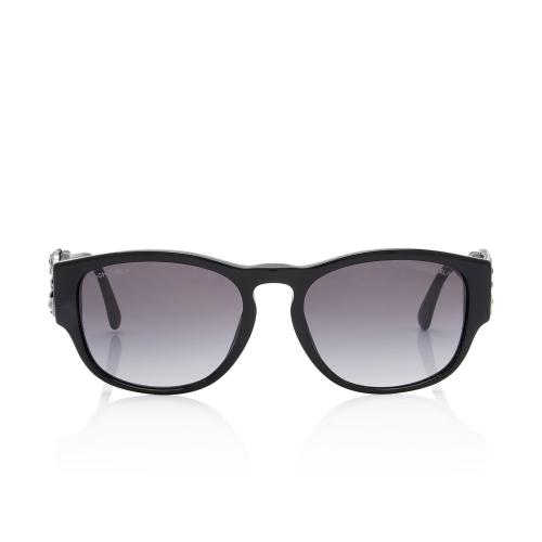 Chanel Lambskin Crystal CC Sunglasses