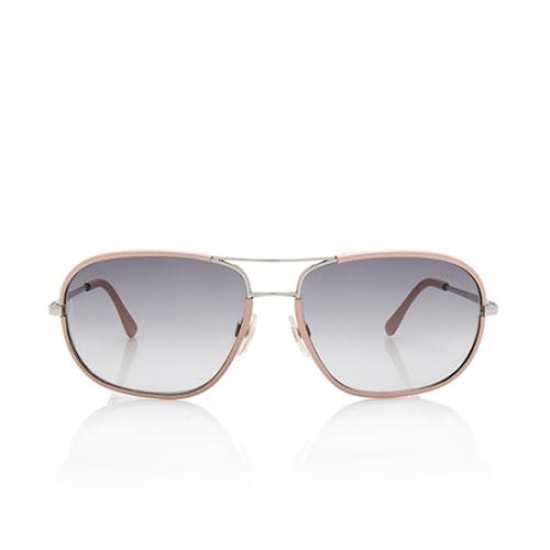 Chanel Leather Aviator Sunglasses 