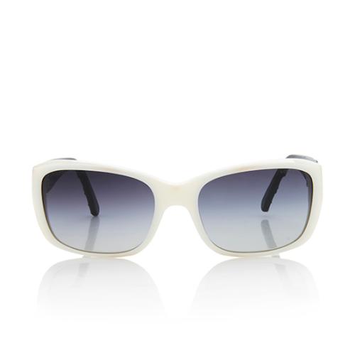 Chanel Leather CC Square Sunglasses 