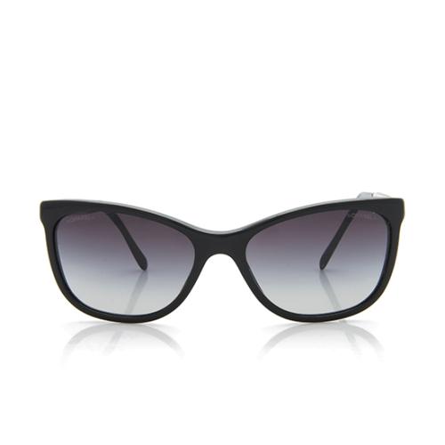 Chanel Leather Chain Wayfarer Sunglasses 
