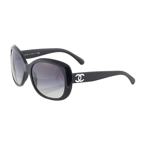 Chanel Logo Arm Rectangle Sunglasses